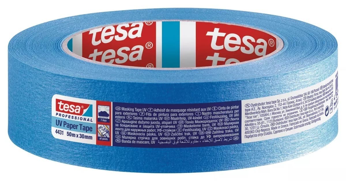 Taśma malarska niebieska wew i na zew. UV7dni 50m:30mm 04431-00002-00