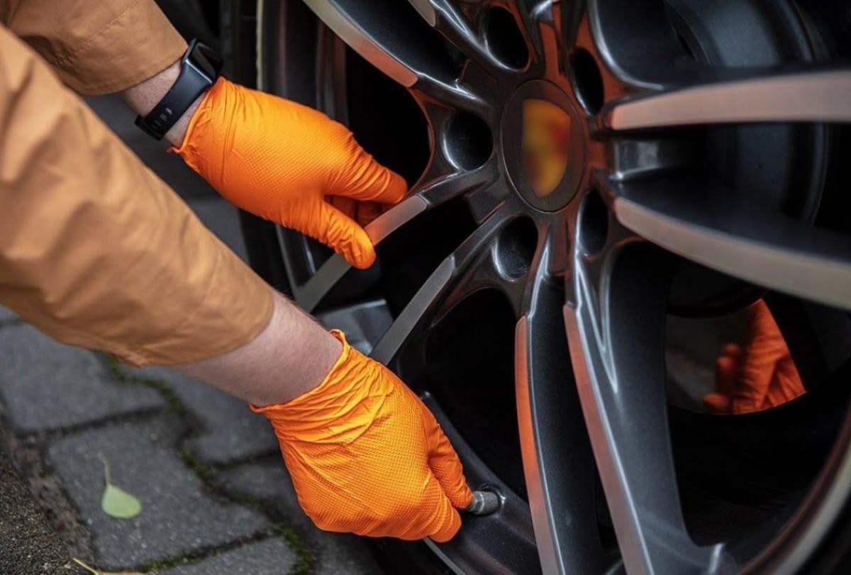Rękawiczki nitrylowe, pomarańczowe, 50 sztuk, rozmiar L 97-690-L