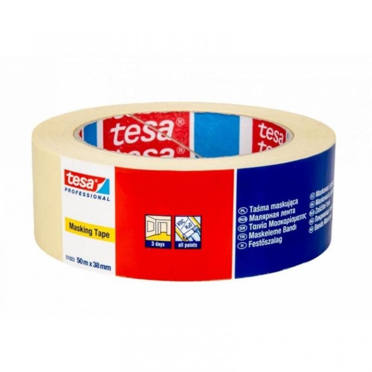 Taśma malarska profesjonalna 3 dni 50m 38mm 51023-00003-00